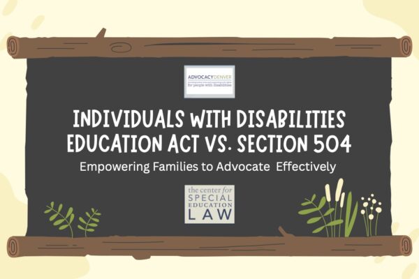 Individuals with Disabilities Act vs. Section 504